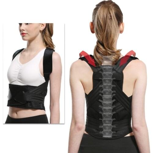 Medical Orthosis Kyphosis Correcting Band Corset Back Brace Posture Correction Shoulder Upper Back Support Belt Student Adult
