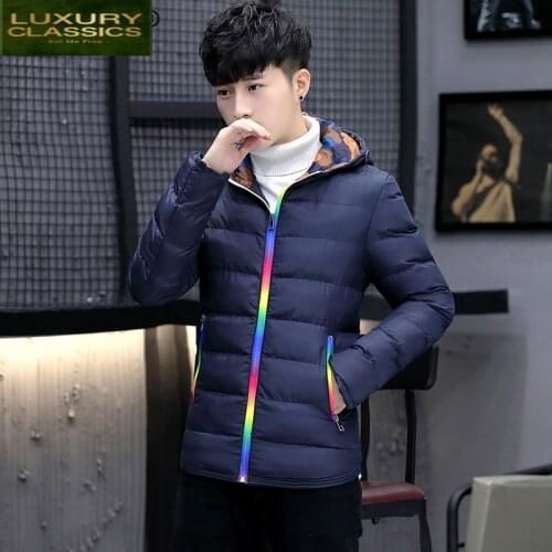 Men Winter Clothes Jacket 2021 Casual Hooded Fashion Winter Coat Men Parka Outerwear Warm Slim Fit Overcoat Hiver 1729