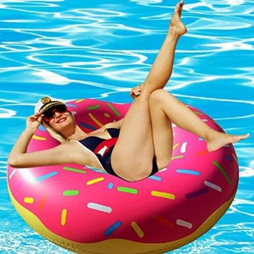 Inflatable Donut Swimming Ring for Pool Float Mattress Swimming Pool Thickened PVC Summer Floating Ring Seat Toys