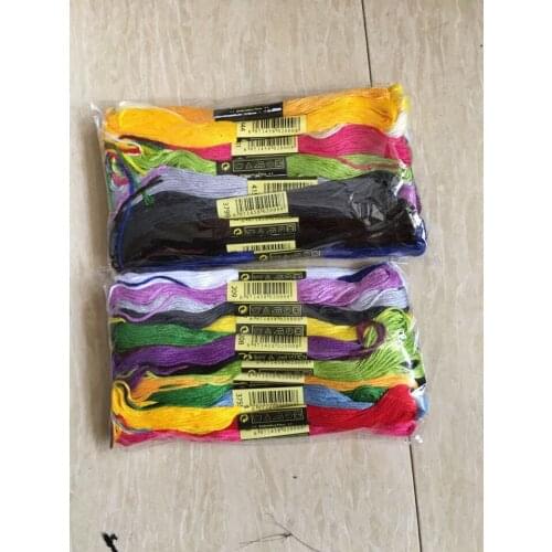 20 pieces different color Cross stitch threads Floss Thread 8 meters Long 6 Strands cross stitch skeins