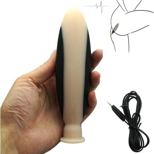 Electro Sex Huge Anal Plug Electro Shock Silicone Butt Plug Dildo Electrical Stimulation Anus Dilator Medical Sex Toys Accessory