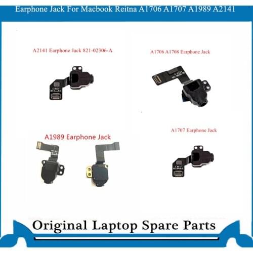 Original Earphone Jack for MacBook Retina A1707 A1706 A1708 A1989 A2141 Headphone jack cable 2016 2019 821-02306-A