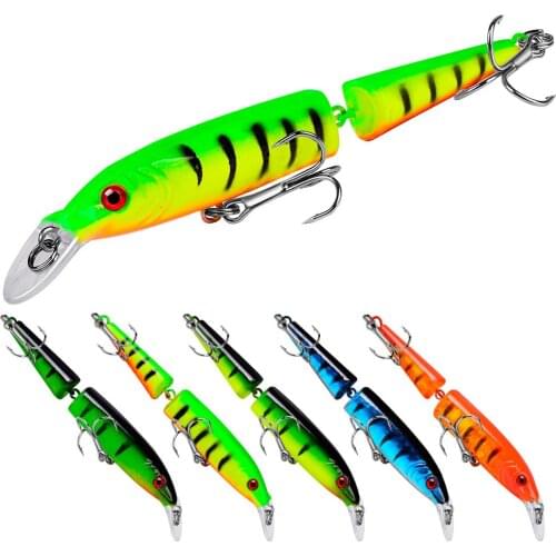 9.2g Plastic Segmented Fishing Lure Jointed Crankbait Swimbait Multi Section Wobbler Minnow Artificial Bait