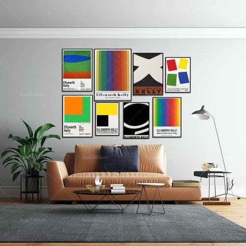 Ellsworth Kelly Poster, Spectrum Painting, Spectrum Color Arranged by Art Prints, Kelly Abstract Geometric Wall Art Poster