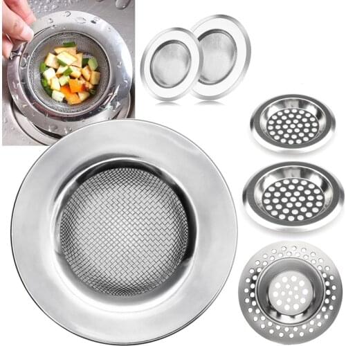 Sink Floor Drain Food Slag Bathroom Mesh Sink Filter Strainer Stainless Steel Floor Drain Metal Drain Clean Hair Catcher Stopper