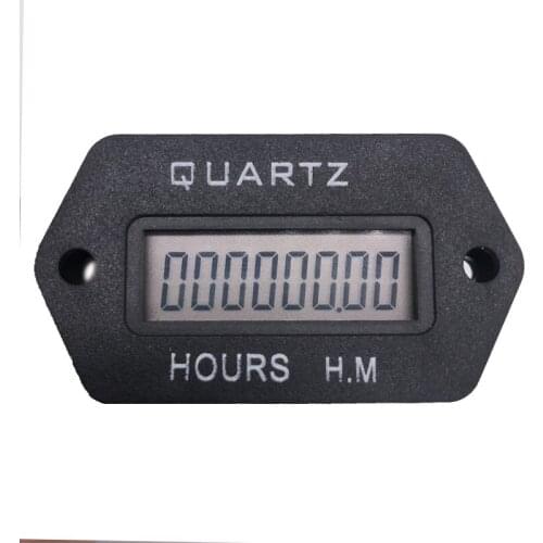 Snap in 999999.59 Hour Meter Accumulate Timer LCD Digital Counter Vehicle Boat Truck Motorcycle for generator DC 12-36V HM1001