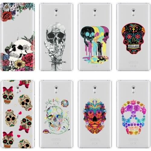 Silicone Phone Case For Nokia 7 Plus X6 Girl Men Personality Fashion Skull Skeleton Flower Soft Back Cover For Nokia 1 2 3 5 6 8