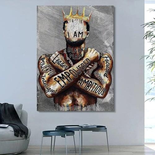 Nordic Modern Abstract Africa Man Canvas Painting Inspirational Prints and Posters Wall Art Picture Room Decoration