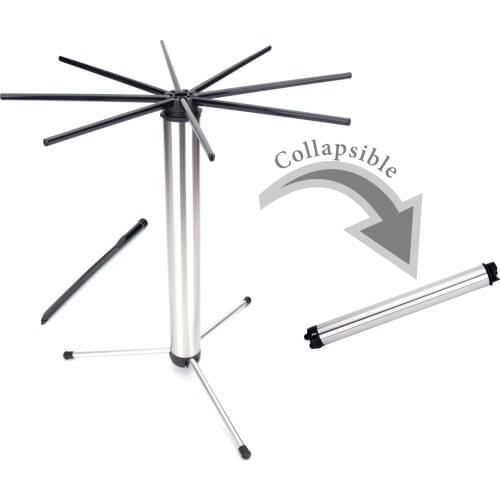 Homemade Noodle Spaghetti Collapsible 6 lbs Pasta Drying Rack Compact Easy transfer Detachable Black Dryer Stand