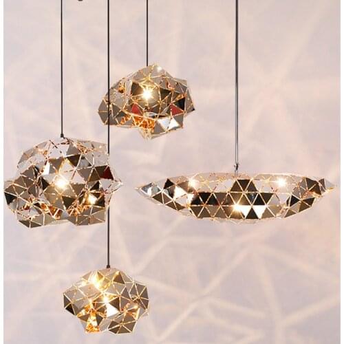 Stefania Pendant Light Post Modern chrome pendant light Personalized diamond pendant light Bar Cafe kitchen pendant lights