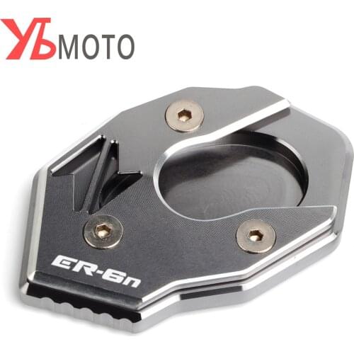 Motorcycle Kickstand Foot Side Stand Extension Pad Support Plate For KAWASAKI ER6N ER 6N ER-6N ER-6F ER6F ER 6F 2006-2014