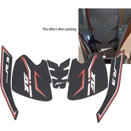 Motorcycle Tank Pad Protector Sticker Decal Gas Knee Grip Tank Traction Pad Side Rubber Antiskid For Yamaha R3 2019 2020 YZFR3