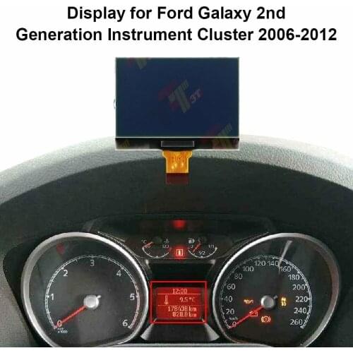 Dashboard LCD Display for Ford Galaxy 2nd Generation Instrument Cluster 2006-2012