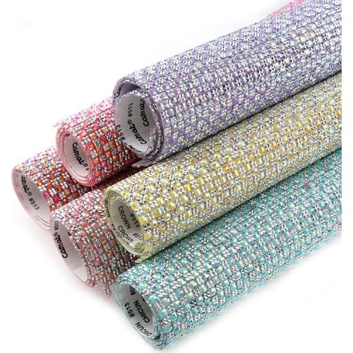 1Pc 24x40cm Square Resin Shiny Colorful Rhinestone Trim Self Adhesive Strass Mesh Applique For DIY Dress Jewelry Card Decor