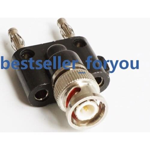 1X New Connector BNC Male Jack To 4mm Two Dual Banana Male Plug RF Adapter Connector