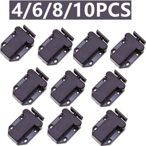 4/6/8/10PCS Plastic Cabinet Catches Damper Buffer Push To Open Beetles Touch Latch Door Closer Stoppers Furniture Fittings
