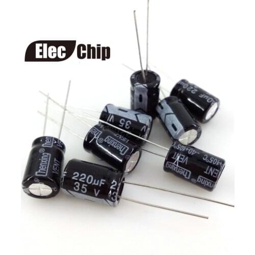 Aluminum electrolytic capacitor 220uf 35V 8*12 CAP ALUM 50pcs/lot