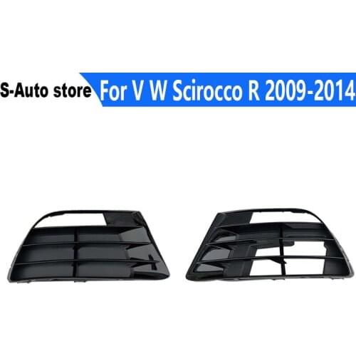 Car fog lamp grille accessories for Scirocco R front bumper side grille lower grille for V W Scirocco R bumper 2009-2014