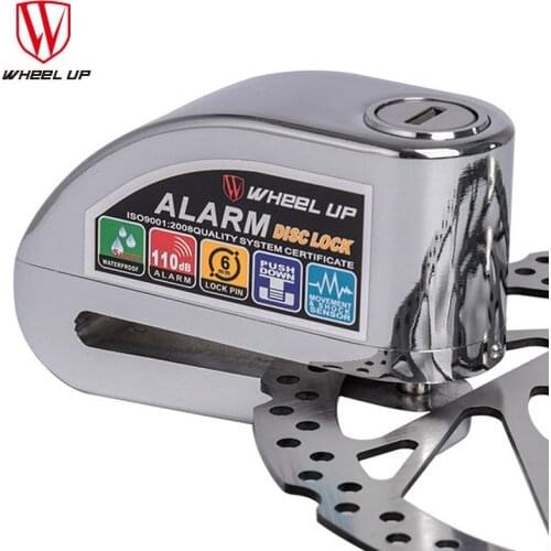 WHEEL UP Waterproof Bike Disc Brake Lock Motorcycle Alarm Lock Bicycle Lock Cycling Lock Anti-theft Security Alarm Protection