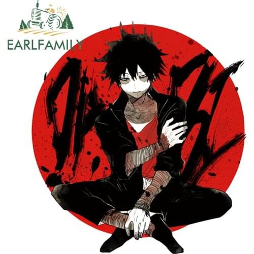 EARLFAMILY 13cm x 12cm for My Hero Academia Dabi Waterproof Car Stickers RV JDM Trunk Decal Scratch-Proof Vinyl Car Accessoires