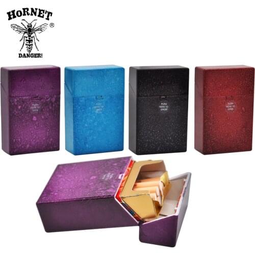 HORNET Portable Cigarette Storage Cases For Cigarette Accessories Regular Cigarette Box Men Gift Ice Crack Shape Tobacco Case