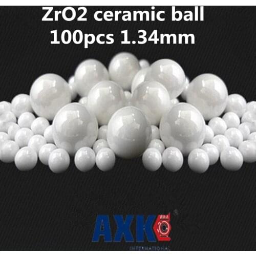 AXK Zro2 Ceramic Balls Thrust Bearing 100pcs 1.34mm Zirconia Used In Bearing/pump/linear Slider/valvs G5