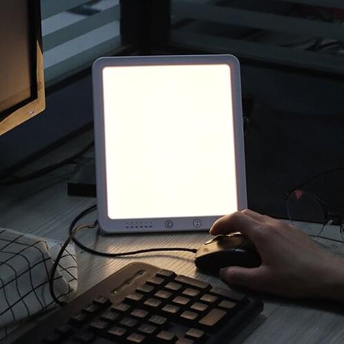2020 Latest EU/US/UK Sad Lamp Phototherapy Bionic Solar Light Touch Therapy Light Lamp Depression Anti-fatigue Lamp