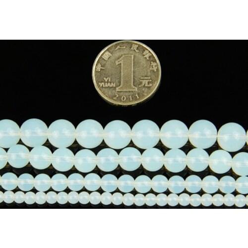 1 Strand Wholesale DIY Round Opal Natural Stone Beads for Jewelry Making DIY Necklace Bracelet Material 4 6 8 10 12 14mm