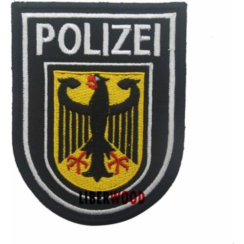 Law Enforcement German POLICE SHERIFF Royal Army Airsoft Patch Jacket Imperial Eagle Germany Officer Uniform Costume Badge Patch