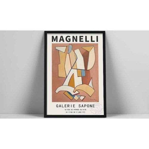 Alberto Magnelli poster, Magnelli Art exhibition poster, Italian paint artist, Magnelli print, Art Exhibition, Galge Museum Ga