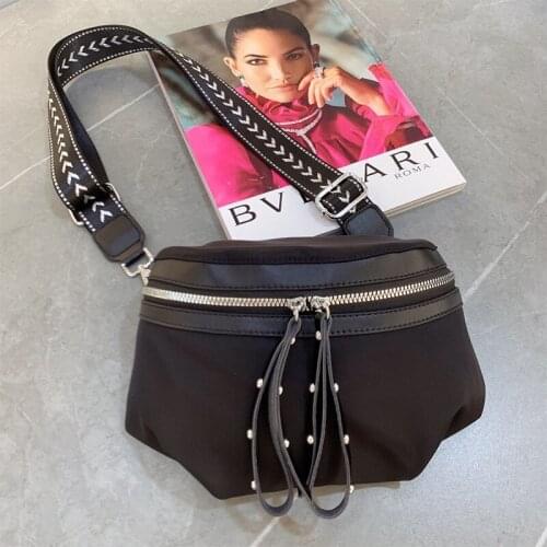 Factory direct 2021 new nylon bag personality long double messenger bag broadband shoulder bag leisure bag