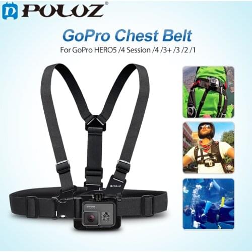 PULUZ For Go Pro Accessories Adjustable Mount Belt Chest Strap for GoPro NEW HERO/HERO6/5/5 4 Session/4/3/Xiaoyi/DJI OSMO Action