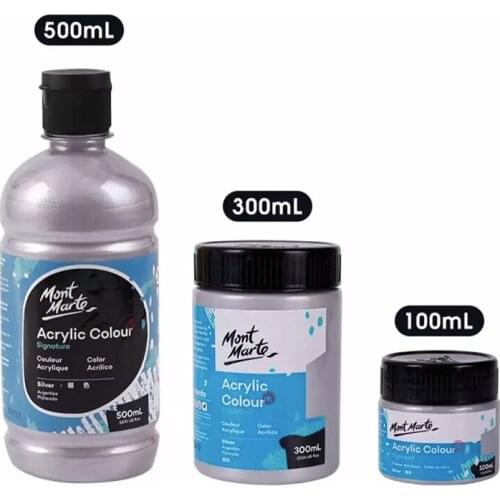 Silver & Gold Color Acrylic Paint Perfect For Canvas Wood Fabric Drawing Wall Hand Painted Shining Pigment For Artist Supplies