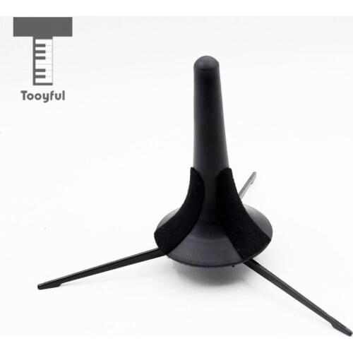 Tooyful Detachable Portable Foldable Trumpet Tripod Holder Stand Plastic Leg Professional Accessory for Brass Instrument Black