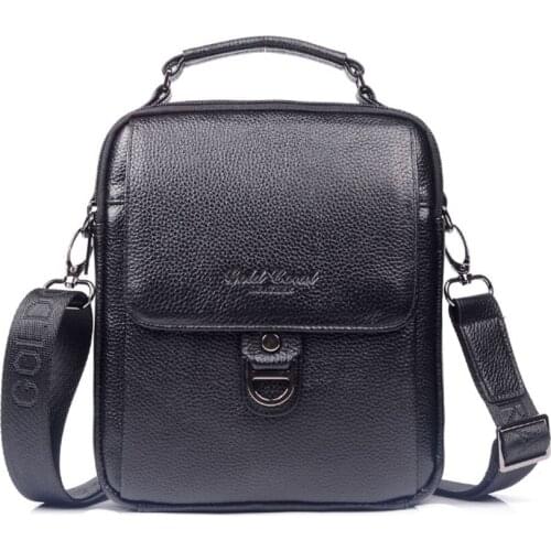High Quality Genuine Leather Cowhide HandBag Single Shoulder Messenger Crossbody Bags Real Cowhide Purse Male Tote Hand Bag