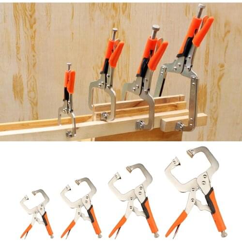 Heavy Duty High Carbon Steel C-Clamps Welding Locking Plier Vice Grip Multi Pincers Tongs Forceps 4 Sizes Choose