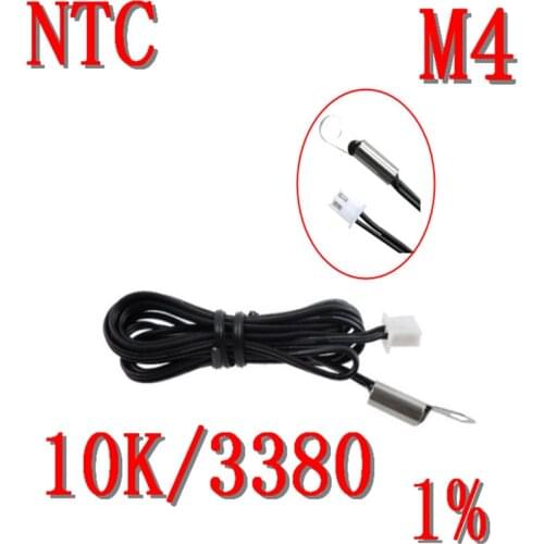 M4 screw ear NTC temperature sensor 10K/3380 NTC thermistor 10K B value 3380 1% probe temperature measurement NTC10K/3380