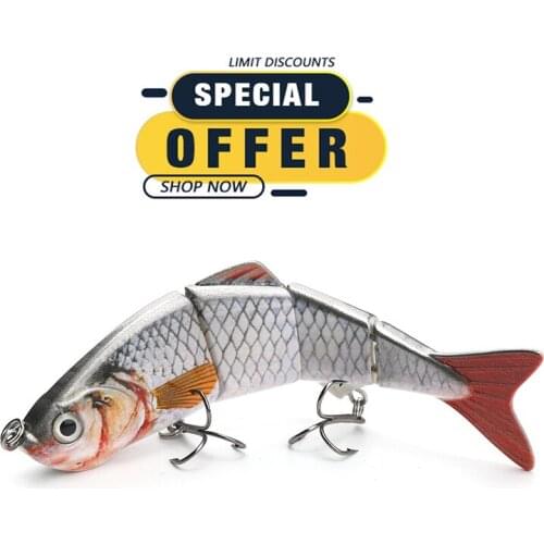 TREHOOK Limited Special Offer 120mm 16g Lifelike Jointed Bait 4-Segments Sinking Wobblers Fishing Lure