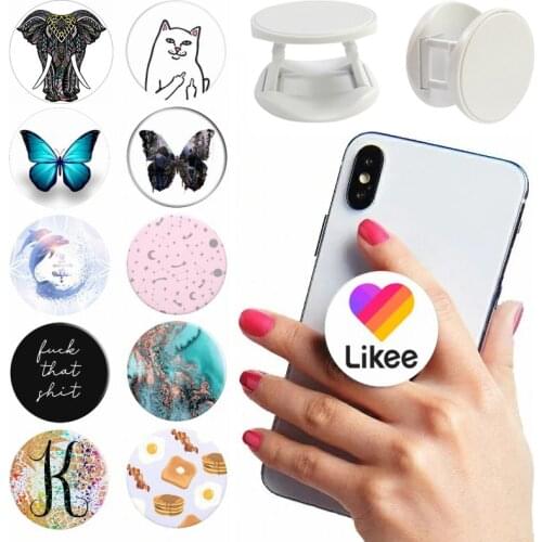 Universal Round Finger Ring Popped Phone Holder попсокет for Smartphones Tablets Hot Hand Grip Expanding pocket socket Stand