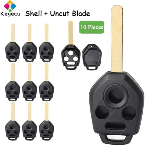 KEYECU Replacement Remote Control Car Key Shell Case With 3 1/ 4 Button - FOB for Subaru Legacy Outback XV Forester WRX STI XV