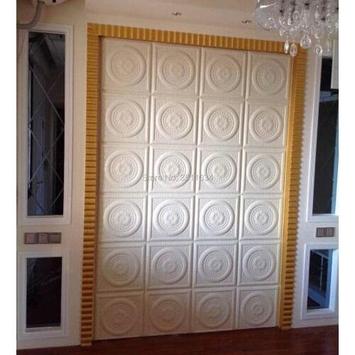 1box 16pcs 3D Leather Wall Panels for Interior Decoration-China Factory High Quality For Bedroom TV Back