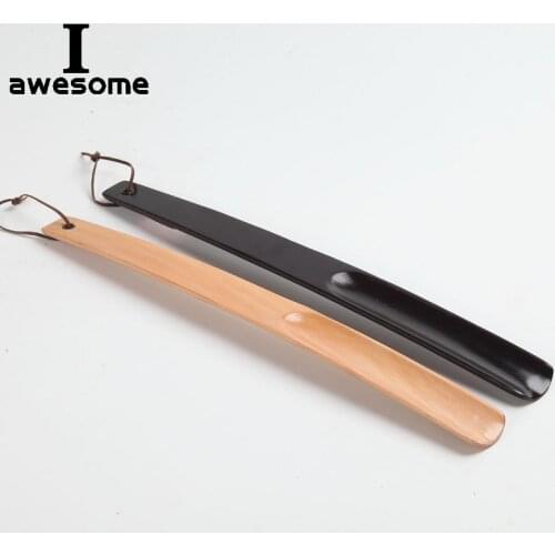 1pc 38cm Professional Wooden Shoe Horn Flexible Long Handle Shoehorn Useful Shoe Lifter Professional Shoe Spoon Home Tools