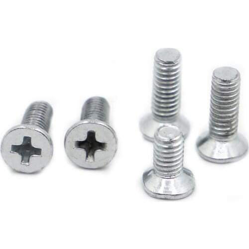 10-50pcs GB819 Zinc Plated Carbon Steel Phillips Cross Flat Countersunk Head Machine Screws Bolts M3 M4 M5 M6 M8