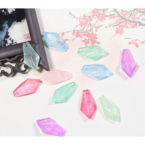 10pcs 12x25mm High Quality Colorful Glass Carvened Petal Beads For DIY Crafts Headwear Jewelry Making Findings Accessories