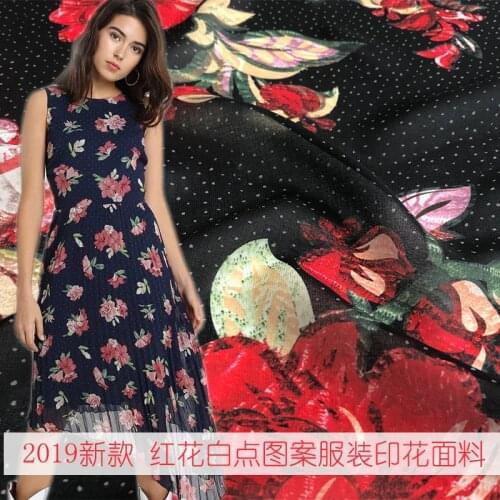 147cm chiffon velvet fabric printed velvet chiffon fabric brand clothing handmade DIY fabric wholesale cloth
