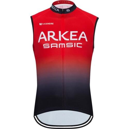 2020 ARKEA Men Cycling Jersey MTB Bike Sleeveless Vest Downhill Jersey High Quality Pro Team Mountain Bicycle Clothing Quick Dry