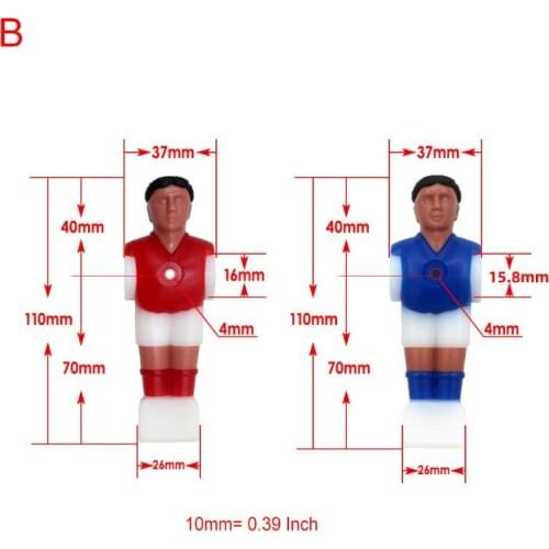 4pcs Foosball Men Replacement Soccer Table Player Football Machine Accessories E56D