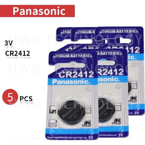 5PCS/lot 100% Original New For Panasonic CR2412 3V Lithium Coin watch Key Fobs Battery For swatch watch For LEXUS Car Controller