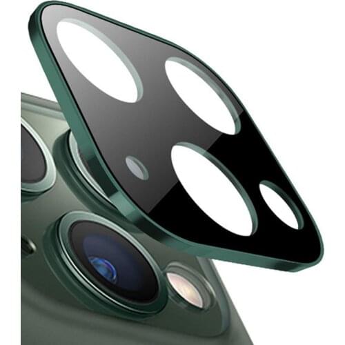 For iPhone 12 Case Metal Camera Lens Screen Protector Case For iPhone 12 Mini Back Camera Lens Tempered Glass Cover