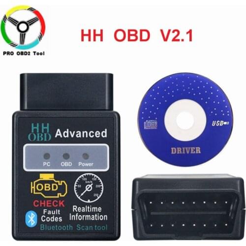 HH OBD ELM327 V2.1 Bluetooth Scan Tool Super Mini ELM 327 OBDII OBD2 CAN-BUS Diagnostic Scanner for Android Windows